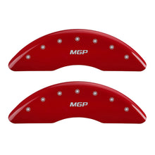 Load image into Gallery viewer, MGP 4 Caliper Covers Engraved Front & Rear MGP Red finish silver ch