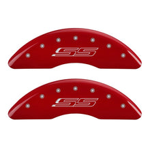 Load image into Gallery viewer, MGP 4 Caliper Covers Engraved Front & Rear Gen 5/SS Red finish silver ch