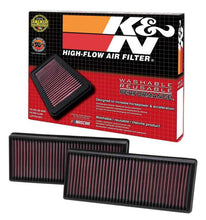 Load image into Gallery viewer, K&N Replacement Air Filter 12.563in O/S Length x 5.25in O/S Width x 1.625in H (Inc 2 Filters)