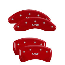 Load image into Gallery viewer, MGP 4 Caliper Covers Engraved Front & Rear MGP Red finish silver ch