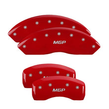 Load image into Gallery viewer, MGP 4 Caliper Covers Engraved Front & Rear MGP Red finish silver ch