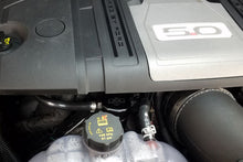 Load image into Gallery viewer, J&L 2018-2023 Ford Mustang GT Passenger Side Oil Separator 3.0 - Black Anodized