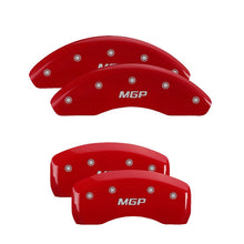 Load image into Gallery viewer, MGP 4 Caliper Covers Engraved Front & Rear MGP Red Finish White Characters 2018 Toyota Camry L/LE/SE