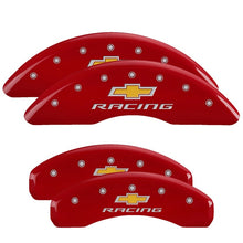 Load image into Gallery viewer, MGP 4 Caliper Covers Engraved Front & Rear MGP Red finish silver ch