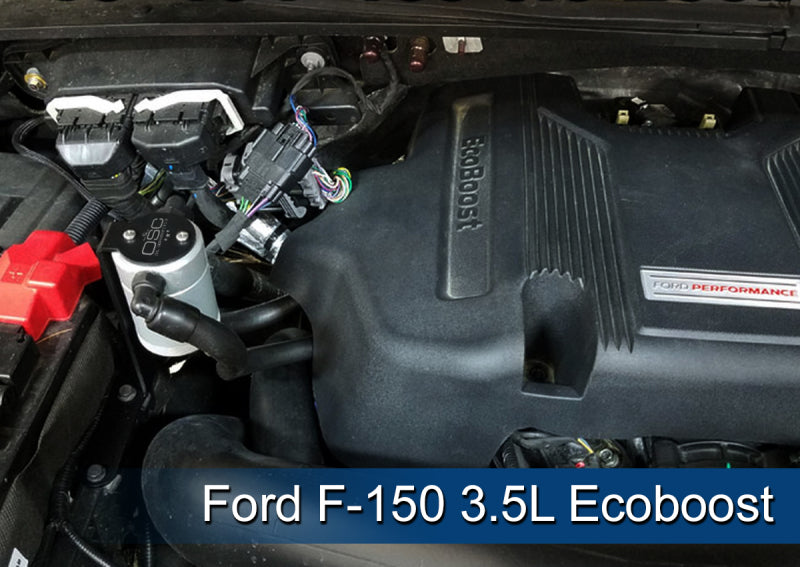 J&L 2011-2024 Ford F-150 2.7L/3.5L/5.0L Passenger Side Oil Separator 3.0 - Clear Anodized