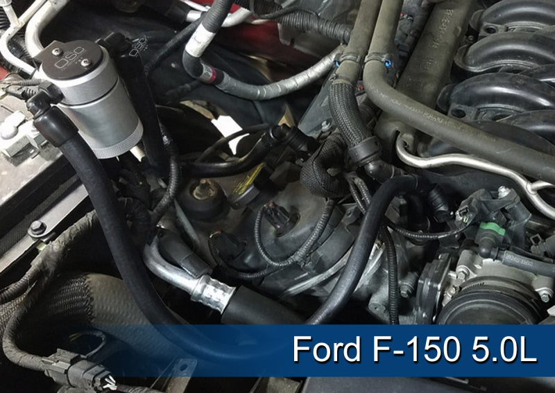 J&L 2011-2024 Ford F-150 2.7L/3.5L/5.0L Passenger Side Oil Separator 3.0 - Clear Anodized