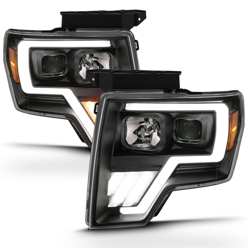 ANZO 2009-2013 Ford F-150 Projector Light Bar G4 Switchback H.L.Black Amber