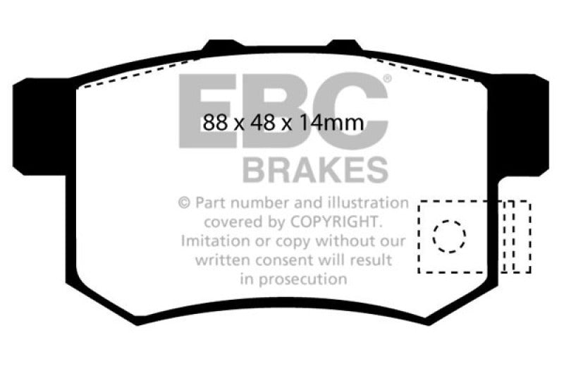 EBC 01-03 Acura CL 3.2 Ultimax2 Rear Brake Pads