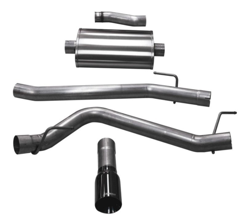 Corsa 20-24 Jeep Gladiator JT 3.6L Single Side Exit Cat-Back Exhaust System w/ Single 4in Black Tip