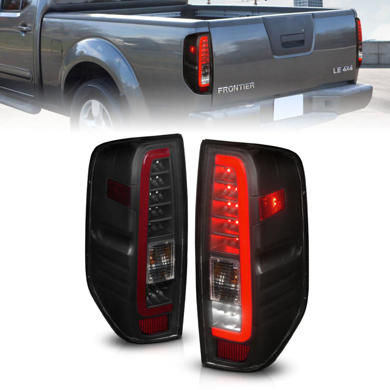 ANZO 2005-2021 Nissan Frontier LED Taillights Black Housing/Smoke Lens