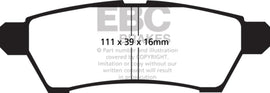 EBC 05+ Nissan Frontier 2.5 2WD Ultimax2 Rear Brake Pads