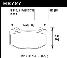 Load image into Gallery viewer, Hawk 2014 Chevrolet Corvette DTC-70 Rear Brake Pads