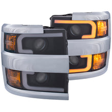 Load image into Gallery viewer, ANZO Projector Headlights 15-17 Chevrolet Silverado 2500HD / 3500HD Black w/ Chrome Rim