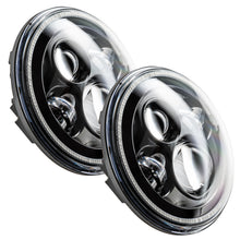 Load image into Gallery viewer, Oracle 7in High Powered LED Headlights - Black Bezel - ColorSHIFT 2.0 SEE WARRANTY