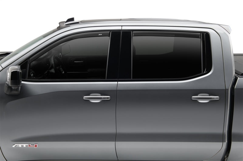 AVS 14-18 Chevy Silverado 1500 Crew Cab Ventvisor Low Profile Window Deflectors 4pc - Matte Black