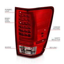 Load image into Gallery viewer, Anzo 04-15 Nissan Titan Full LED Tailights Chrome Housing Red/Clear Lens