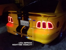 Load image into Gallery viewer, Raxiom 96-98 Ford Mustang Icon LED Tail Lights- Black Housing (Smoked Lens)