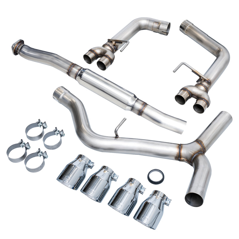 AWE Tuning Subaru WRX/STI VA/GV Sedan Track Edition Exhaust - Chrome Silver Tips (102mm)