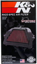 Load image into Gallery viewer, K&amp;N 08-13 Yamaha YZF R6 599 Replacement Air Filter - Race Specific