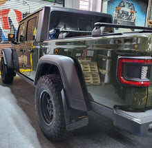 Load image into Gallery viewer, Rally Armor 19-24 Jeep JT Gladiator (Mojave/Rubicon) Black Mud Flap w/Metallic Black Logo