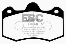 EBC 11+ Mclaren MP4-12C 3.8 Twin Turbo Yellowstuff Rear Brake Pads