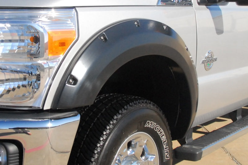 Lund 11-16 Ford F-250 RX-Rivet Style Textured Elite Series Fender Flares - Black (4 Pc.)