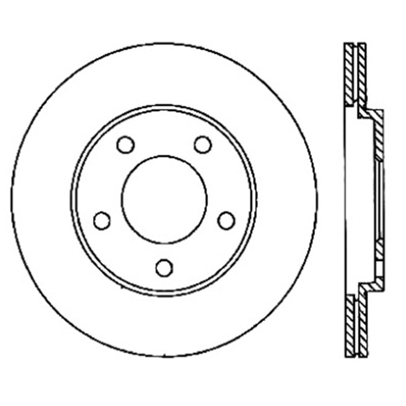 StopTech Power Slot 05-10 Mustang V6/4.0L / GT V8-4.6L Rear Right Slotted Rotor