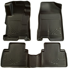 Load image into Gallery viewer, Husky Liners 09-12 Toyota Corolla/Matrix/Pontiac Vibe (FWD) WeatherBeater Combo Black Floor Liners