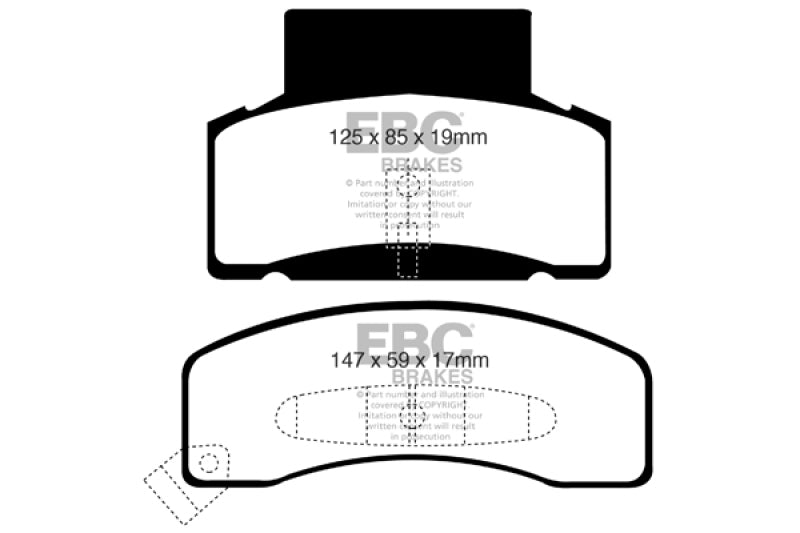 EBC 92-99 Chevrolet C30 DRW Yellowstuff Front Brake Pads