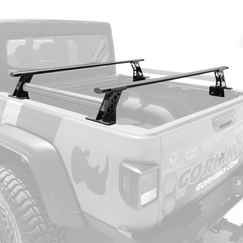 Go Rhino 20-22 Jeep Gladiator JT/16-22 Toy. Tacoma/05-21 Nssn Frontier XRS Cross Bars Kit - Tex. Blk