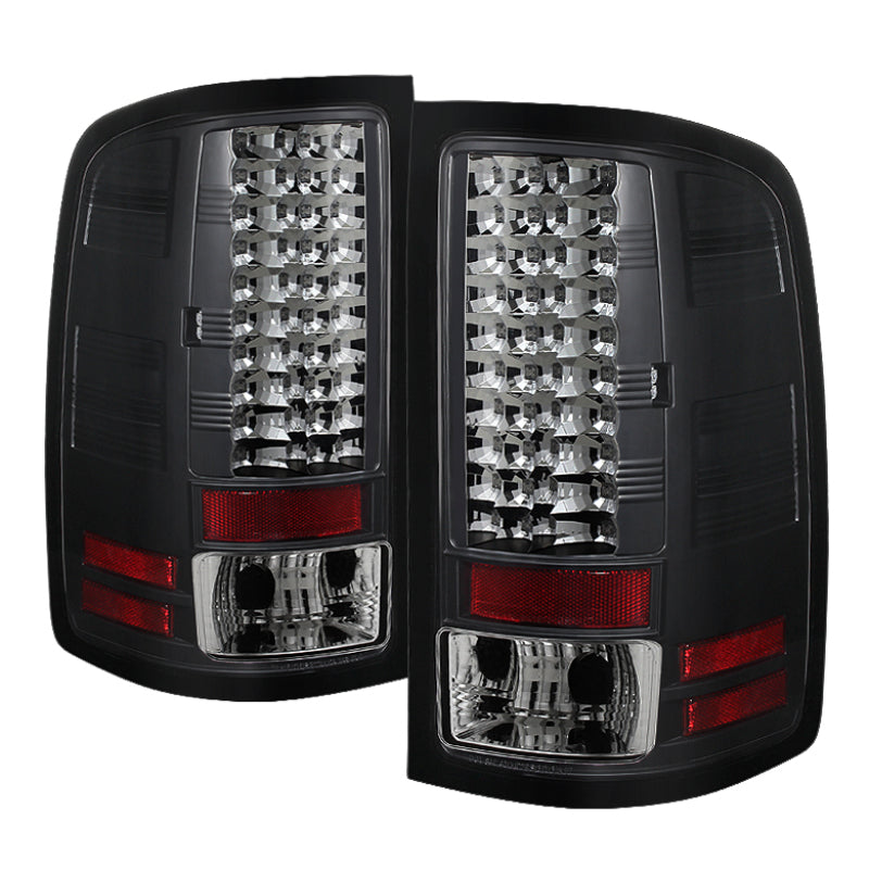 Spyder GMC Sierra 07-13 (Not fit 3500 Dually 4 Rear Wheels)LED Tail Lights Black ALT-YD-GS07-LED-BK