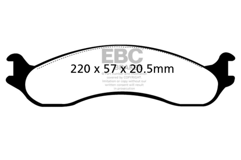 EBC 98-03 Dodge B250 B2500 Cargo 2500 Van 3/4 Ton Greenstuff Front Brake Pads