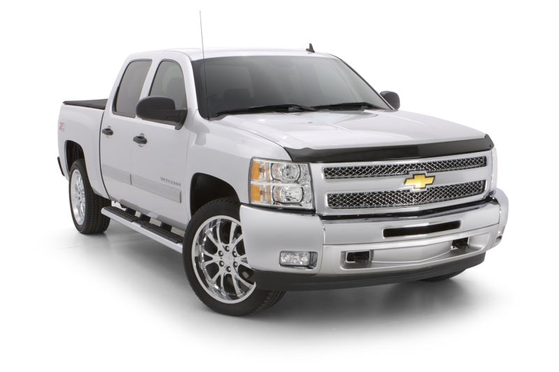 AVS 17-18 GMC Sierra 2500 (Diesel Induction Hood) Aeroskin Low Profile Acrylic Hood Shield - Smoke