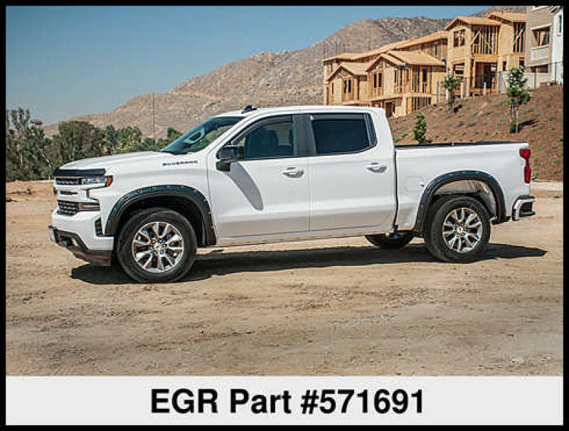 EGR 2019 Chevy 1500 Crew Cab In-Channel Window Visors - Dark Smoke