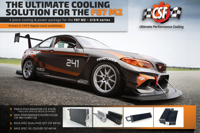 CSF 15-18 BMW M2 (F87) Race-Spec Dual Pass DCT Oil Cooler