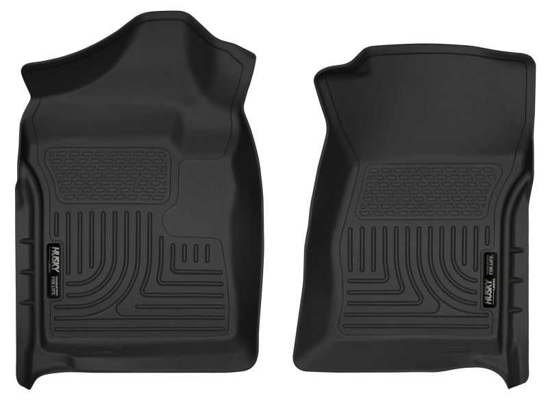 Husky Liners 07-12 Chevrolet Silverado/GMC Sierra Regular Cab WeatherBeater Black Floor Liners