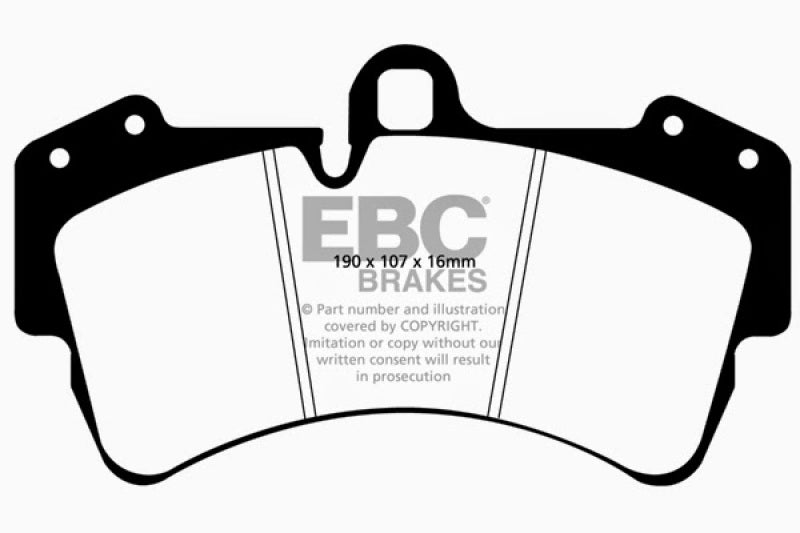 EBC 11-15 Audi Q7 3.0 Supercharged Extra Duty Front Brake Pads