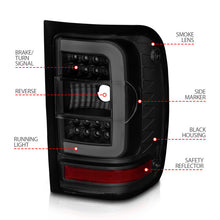 Load image into Gallery viewer, ANZO 01-11 Ford Ranger LED Taillights - Black Housing w/ Smoke Lens &amp; Light Bar