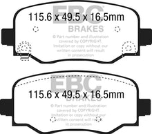 Load image into Gallery viewer, EBC 15+ Fiat 500X 1.4 Turbo Yellowstuff Rear Brake Pads