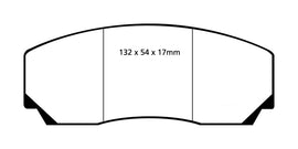 EBC 90-00 Aston Martin Vantage 5.3 (Twin Supercharged)(AP) Redstuff Front Brake Pads