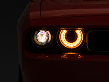 Load image into Gallery viewer, Raxiom 08-14 Dodge Challenger Halo Projctr Headlights w/Sequential Turn Signals-Blk Hsng(Clear Lens)