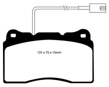 Load image into Gallery viewer, EBC 2014-2016 Maserati Ghibli 3.0L Twin Turbo (330) Yellowstuff Front Brake Pads