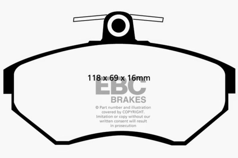 EBC 97-02 Volkswagen Cabriolet 2.0 Yellowstuff Front Brake Pads