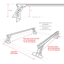 Load image into Gallery viewer, Go Rhino 15-22 Ford F-150 / 07-21 Toy. Tundra XRS Cross Bars Kit - Tex Blk (Attch Tonneau Cvr T-Trk)