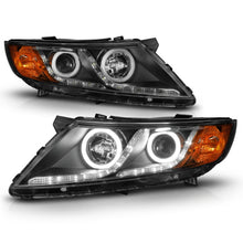 Load image into Gallery viewer, ANZO 2011-2013 Kia Optima Projector Headlights w/ Halo Black (CCFL)