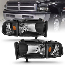 Load image into Gallery viewer, ANZO 1994-2001 Dodge Ram Crystal Headlights Black