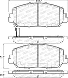 StopTech 13-18 Acura RDX Street Performance Front Brake Pads