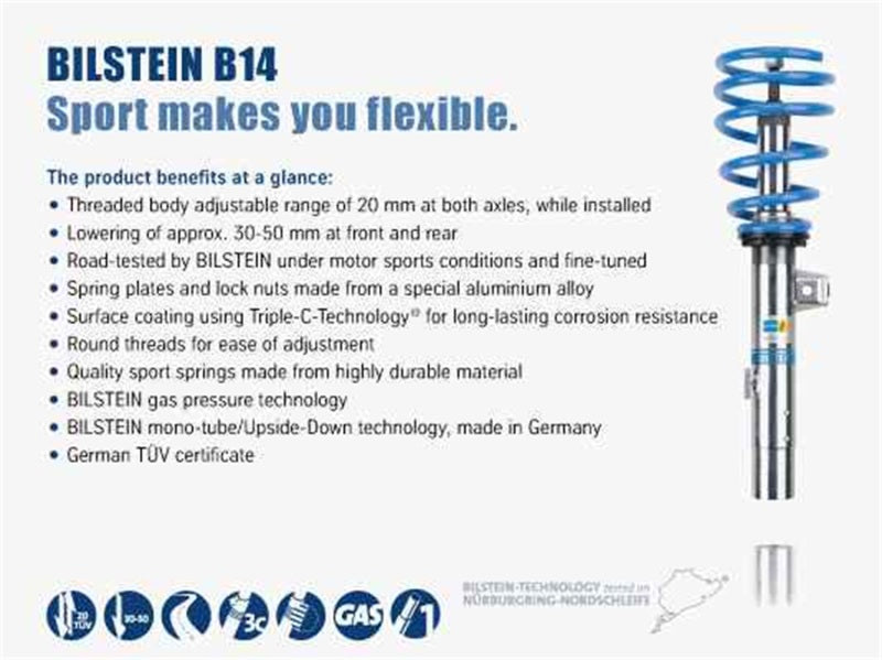 Bilstein B14 2001-2006 BMW 330ci Front and Rear Suspension Kit