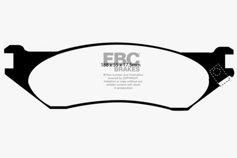 EBC 98-02 Dodge B150 B1500 Cargo 1500 Van 1/2 Ton Yellowstuff Front Brake Pads