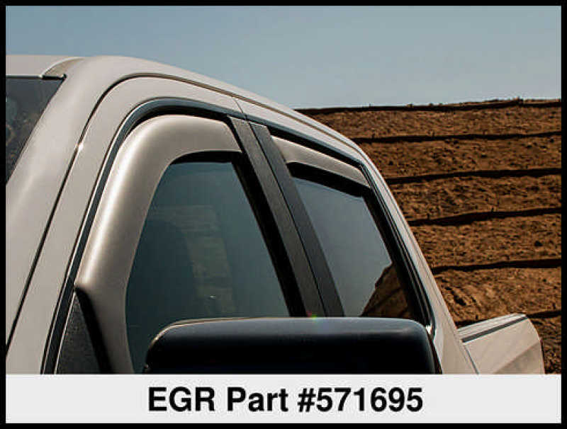 EGR 2019 Chevy 1500 Crew Cab In-Channel Window Visors - Matte